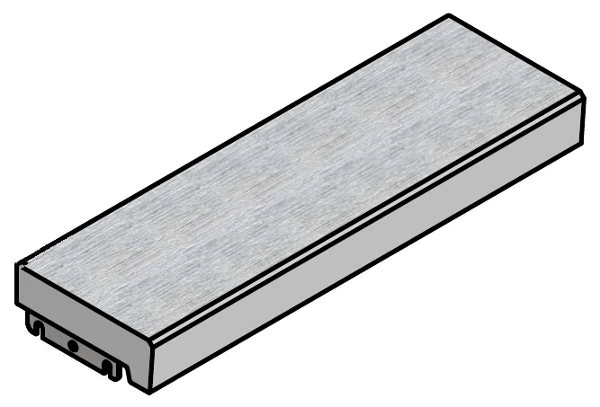 Model #1 Drip-Nose Flat Tread, 3D view
