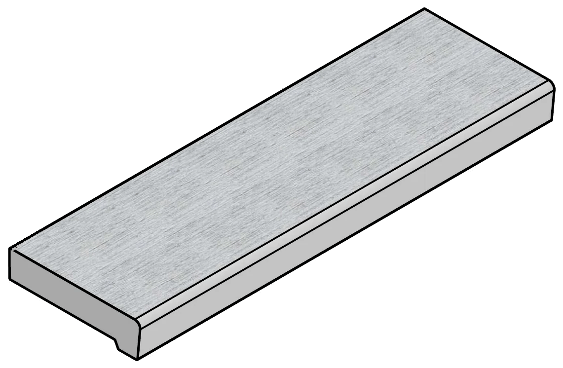 Model #3 Rounded-Nose Flat Tread, 3D view