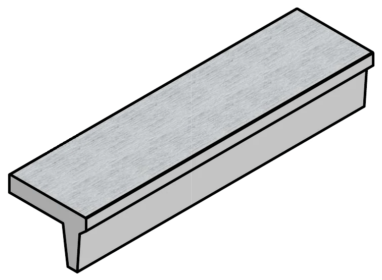 Model #4 L-Tread, Insert Mount, 3D view