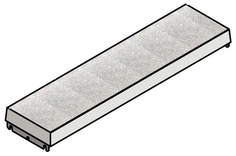 Model #7 Beveled Slab Tread, 3D view
