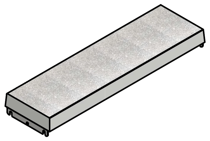 Model #8 Beveled Slab Tread, 3D view