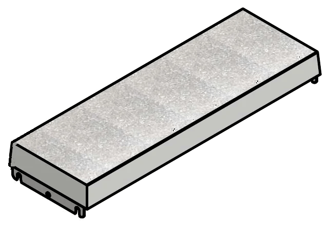 Model #9 Beveled Slab Tread, 3D view